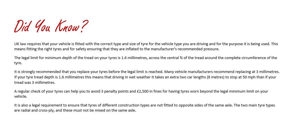 DYK-Tyres Law